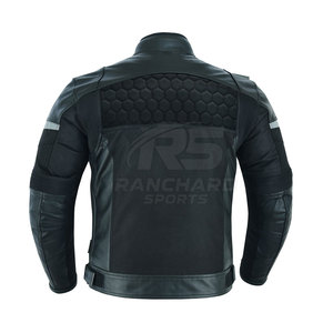 Streetwear Fashion Slim Fit Performance Wear Motorbike Leather Jacket Men Riding Gear Protective Durable Racing Outdoor - Product Image 5