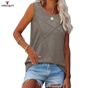 Camiseta Deportiva de Tirantes para Mujer, Chaleco de Yoga de Color Sólido, Sin Mangas, de Secado Rápido, Transpirable, Tejido de Punto, 100% Algodón, para Correr y Hacer Ejercicio - Product Image 2
