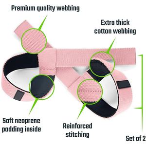 2025 Custom Logo Heavy Duty Fitness Padded Neoprene Cotton 24" Weightlifting <b>Weight</b> Gym Pull Deadlift Lifting <b>Wrist</b> Straps - Product Image 4