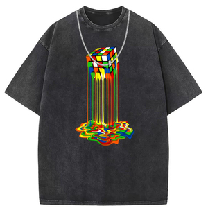 Wholesale Heavyweight Oversized Acid Washed T-<b>shirts</b> High Quality <b>Y2K</b> Men's Clothing Streetwear Cotton Graphic T-<b>shirts</b> for Men - Product Image 2