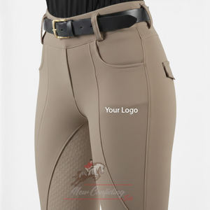 Leggings d'équitation pour femmes à taille haute, personnalisés OEM, avec grip en silicone intégral, collants d'équitation, culottes d'équitation - Product Image 1