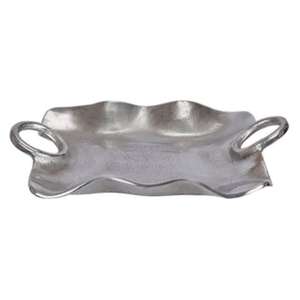 Bandeja de Diseño Moderno con Asa, Bandejas de Metal para Servir Comida, Bocadillos y Té, Accesorios para el Hogar de Estilo Americano para Decoración - Product Image 1