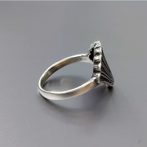 925 Sterling <b>Silver</b> Handmade <b>Plain</b> Sea Shell Design <b>Ring</b> From Jewelry Manufacturer at Wholesale Price Buy - Product Image 3