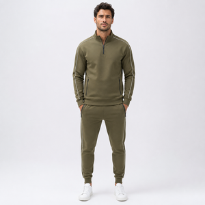 Ensemble survêtement molletonné épais 2 pièces : sweat-shirt oversize et pantalon de jogging à col rond - Product Image 4