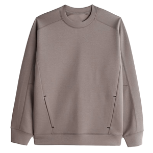 เสื้อสเวตเชิ้ตคอกลมสีพื้นแบบถักสำหรับผู้ชาย สไตล์ลำลอง ใส่ได้ในฤดูใบไม้ร่วง ทรงปกติ มีกระเป๋า - Product Image 3