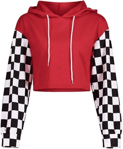 Custom Winter Pullover Hoodie Women Casual <b>Long</b> Sleeve <b>Black</b> Crop <b>Top</b> Front Loose Hoodies sublimation New Classic Breathable - Product Image 1