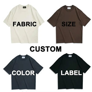 เสื้อยืดฮิปฮอปสั่งทำพิเศษ ผ้าคอตตอน 100% หนานุ่ม แห้งเร็ว ทรงหลวม ล้างสีแบบแอซิดวอช เสื้อยืดผู้ชายสไตล์วินเทจทรงโอเวอร์ไซส์ - Product Image 6