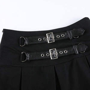 Jupes en cuir de vachette vintage pour femmes, taille haute, couleur naturelle, 100% cuir de vachette avec jupe en cuir plissée satinée - Product Image 4
