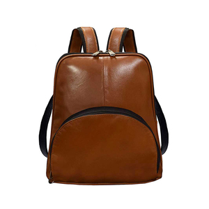 Leather Backpack for Men Real Designer Bags High Quality Black Stylish Backpack for Traveling Hiking Equipment Custom Logo OEM - Product Image 1