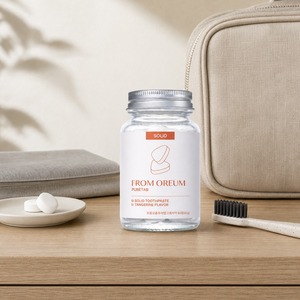 [FROM OREUM] Dentifrice solide aromatisé à la mandarine de Jeju, 60 comprimés pour une routine de brossage quotidienne - Product Image 4