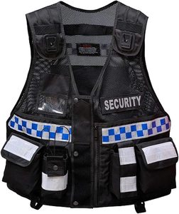 Gilet de sécurité respirant en maille polyester/coton avec bandes réfléchissantes, plusieurs poches, unisexe, pour l'hiver - Product Image 1