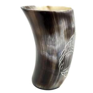 Best Selling Domestic Hand-made Dishwasher Safe Solid Buffalo Horn Viking Drinking Mug with 24hrs Hot/Cold Retention <b>Gift</b> <b>Box</b> - Product Image 4