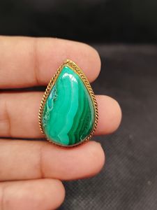 Piedra Preciosa de Malaquita Natural de Alta Calidad, Ranurada, de la Mejor Calidad, para la Fabricación de Joyería de Macramé, Piedras Preciosas Sueltas - Product Image 4