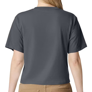 เสื้อครอปท็อปผู้หญิงแฟชั่นปี 2026 แขนสั้น เสื้อยืดลำลองฤดูร้อน คอกลม เนื้อผ้านุ่ม กระชับพอดีตัว สีพื้น เสื้อยืดครอปพื้นฐาน - Product Image 5