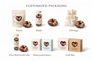 Bombes de bain en chocolat en gros OEM/ODM, marque privée, aux herbes naturelles, en forme de donut, fournisseur en vrac pour l'exportation, bombes de bain aromathérapeutiques - Product Image 6