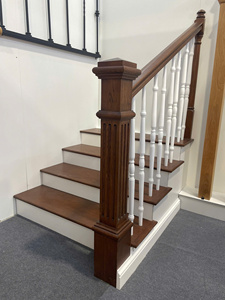 Precio al por Mayor: Escalera Modular Espiral Moderna para Interiores y Exteriores, Balaustre de Madera de Caucho, Piezas Decorativas para Escaleras - Product Image 6