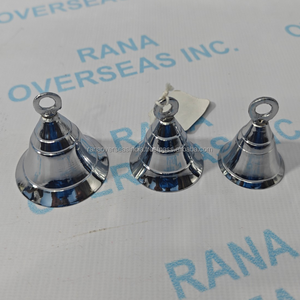 Campanas Colgantes Modernas de Latón Pulido con Acabado Plateado, Juego de 3 Campanas Decorativas para Puerta, Pared, Regalo para el Hogar - Product Image 6