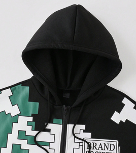 Sweat à capuche streetwear coupe oversize en coton épais, imprimé style Y2K personnalisé, fournisseur OEM Pakistan - Product Image 3