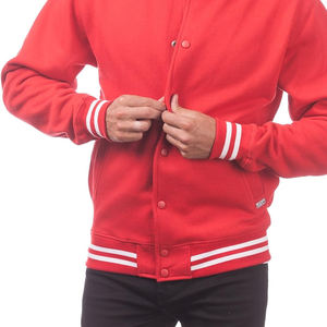 2025 Best Winter Fashion Custom 100% Unisex Varsity Jacket Long Sleeve Solid <b>Red</b> Stand Patchwork Hooded Streetwear Letterman - Product Image 6