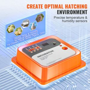 Incubatrice per Uova con Capacità di 12 Uova, Rotazione Automatica, Materiale PC di Alta Qualità, Controllo di Temperatura e Umidità - Product Image 3