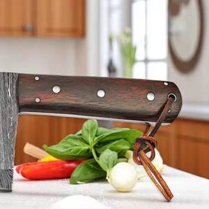Cuchillo de Cocina Pak Enterprises, Estilo Japonés, Acero de Damasco Forjado, Ambidiestro, Mango de Madera de Palisandro, Hoja de 6-7.9 Pulgadas - Product Image 4