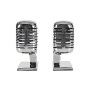 Sujetalibros Metálicos Contemporáneos de Alta Demanda, Forma Irregular, Juego de 2 Sujetalibros Decorativos para Escritorio u Oficina - Product Image 2