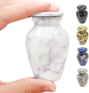 <b>White</b> Cremation Urns Set of 4 Adult Memorial Ash Containers with <b>Silver</b> Lids in Black Box Packaging Keepsake Urn With Free <b>Bag</b> - Product Image 4