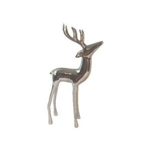 Modern Silver Metal Reindeer Sculpture Luxury Tabletop Elk Figurine Decorative Animal Ornament for Home LivingRoom Hotel Holiday - Product Image 1