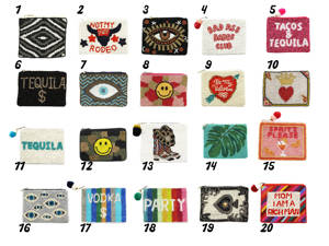 Bolsos de Mano Modernos, Suaves y Duraderos con Cierre de Cremallera y Cuentas, con Diseños Bordados Personalizados para Mujer - Product Image 2