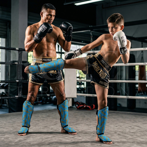 Protège-tibias en cuir PU pour Muay Thai, Enfants et Adultes, Protection des jambes pour Arts Martiaux, Entraînement de Kickboxing, Équipement de Combat MMA - Product Image 2