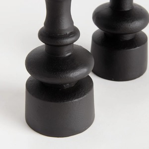Porte-bougie cylindrique noir mat AWE pour la décoration de la maison, en métal, pour Noël - Product Image 4