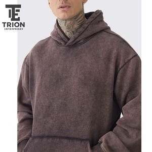 เสื้อฮู้ดวินเทจลายฟอกสีสำหรับผู้ชาย เสื้อผ้าสตรีทแวร์สั่งทำพิเศษ ผ้าฝ้ายพรีเมียม เสื้อพูลโอเวอร์ โลโก้และดีไซน์สั่งทำได้ ระบายอากาศได้ดี - Product Image 4