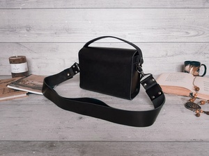 Crossbody Shoulder <b>Bag</b> Cowhide Zipper Closure Durable Lightweight Detachable Shoulder <b>Strap</b> Gift for Women LCS-0032D - Product Image 2