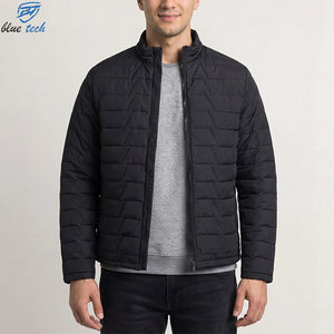 Men's Thick Winter Puffer <b>Jacket</b> Coated <b>Canvas</b> Quilted Insulated Stand Collar Full Zip Warm Outdoor Hiking Travel Casual - Product Image 1