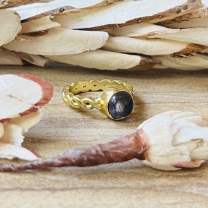 Hot Selling New Arrival Amethyst <b>Ring</b> Gold Plated Twisted Brass <b>Ring</b> Dainty <b>Statement</b> Geometric Jewelry Wholesale <b>Ring</b> For Women - Product Image 3