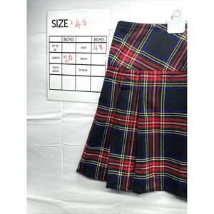 กระโปรงสก็อตสตรีลายสก๊อตสีดำสตูว์เจนท์ ไซส์พลัส แบบพันรอบตัว พร้อมหัวเข็มขัดและเข็มกลัด รุ่น 2026 - Product Image 6