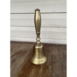 Campana de Pooja de Latón con Asa, Bañada en Oro, Decoración Tradicional para el Hogar, Artesanía Metálica, Campana Decorativa para Templo, Regalo de Recuerdo, Campanilla - Product Image 3