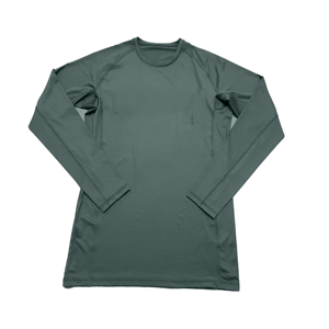 Men's Long Sleeve O-Neck Solid Color <b>T</b>-<b>Shirt</b> Regular Fit Casual Knitted Fabric Quick Dry <b>Green</b> - Product Image 4
