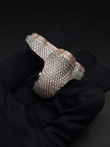 925 Sterling <b>Silver</b> Hip Hop Bling Iced Out VVS Moissanite Diamond <b>Cross</b> <b>Ring</b> Luxury Statement Gift For Men Women wear - Product Image 6