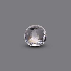 Loose 4.55 Carat White Zircon Gemstone 12mm Rough Shape Lab Created for Fine Jewelry - Product Image 2