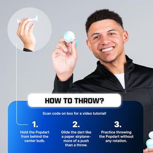 Set di gioco PRO Pack Indoor/Outdoor Retro Ring Toss con ventose per lancio, ideale per competizioni a tema POP. - Product Image 3