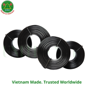 Alambre de hierro plano recocido negro BWG 16.5 Ga para atado de barras de refuerzo en construcción, pedido a granel, fábrica de Vietnam, envuelto en papel absorbente de aceite - Product Image 1