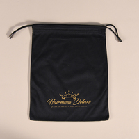 Sacs de rangement en satin personnalisés pour extensions capillaires et accessoires de perruques, avec fermeture à ruban, pour emballage de mèches et sac cadeau