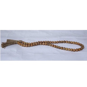 Guirnalda de cuentas de madera de granja, decoración del hogar, guirnalda de madera Natural para bandeja escalonada, guirnalda decorativa con borlas - Product Image 2