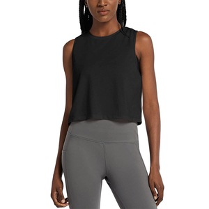 Comfortable Quick Dry Crop Top Summer Vest Fitness Training Sports Tank Tops Short Sleeveless <b>Singlet</b> <b>Running</b> Gym Use - Product Image 3