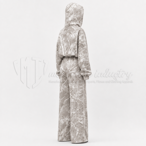 Women <b>Camouflage</b> Hooded <b>Tracksuit</b> Set Full Length Loose Fit Casual Autumn Wear With Side Pockets Elastic Waist - Product Image 5