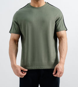Camiseta de algodón peinado de 220g, estilo nuevo con bolsillo frontal, talla grande para hombre, camisetas lisas para hombre - Product Image 6