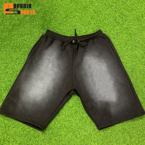 Pantalones Cortos Personalizados de Alta Calidad 100% Algodón con Lavado Ácido y Efecto Desgastado para Hombre, Estilo Vintage, Lavado al Sol, Ropa Urbana Informal, Diseño Sólido - Product Image 4