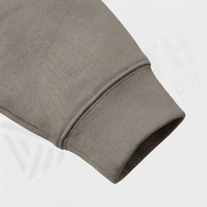 Sweat-shirt à capuche oversize en coton uni brodé, personnalisable avec impression, respirant, vente en gros, couleur personnalisée - Product Image 6