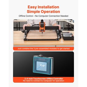 Fresatrice CNC a 3 Assi con Mandrino da 300W, 15.75 x 15.75 x 2.36, per Incisione e Fresatura del Legno, Ideale per Piccoli Spazi di Lavoro - Product Image 5